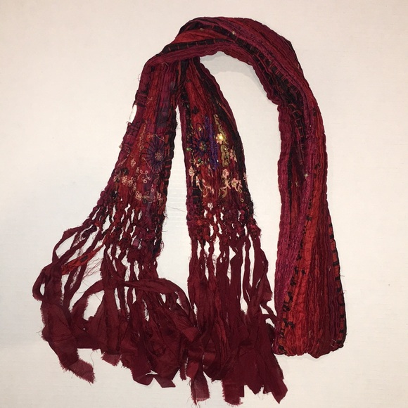 Chan Luu Red Scarf - Picture 1 of 5